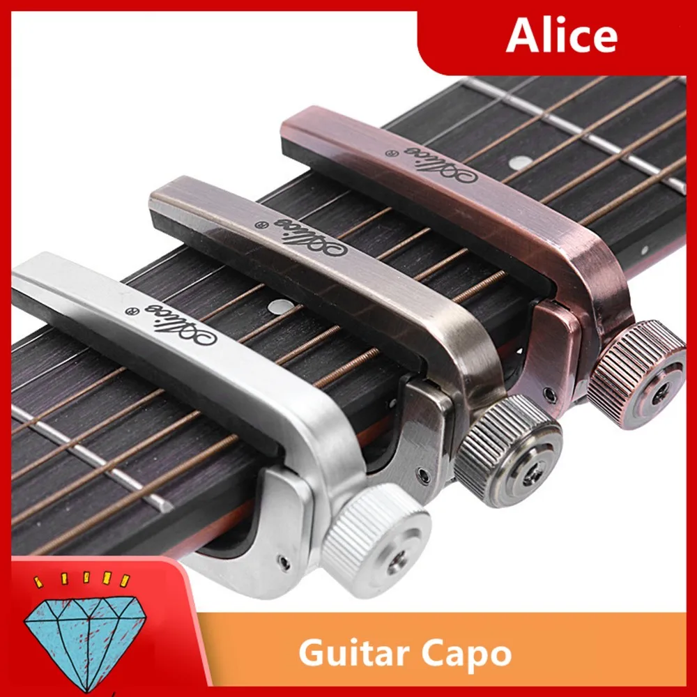 Guitar CapoAlice Quick Change Tune Clamp Key Trigger Capo Acoustic Electric Guitar Capo Guitar Capo High Quality Metal Material
Guitar CapoAlice Quick Change Tune Clamp Key Trigger Capo Acoustic Electric Guitar Capo Guitar Capo High Quality Metal Material