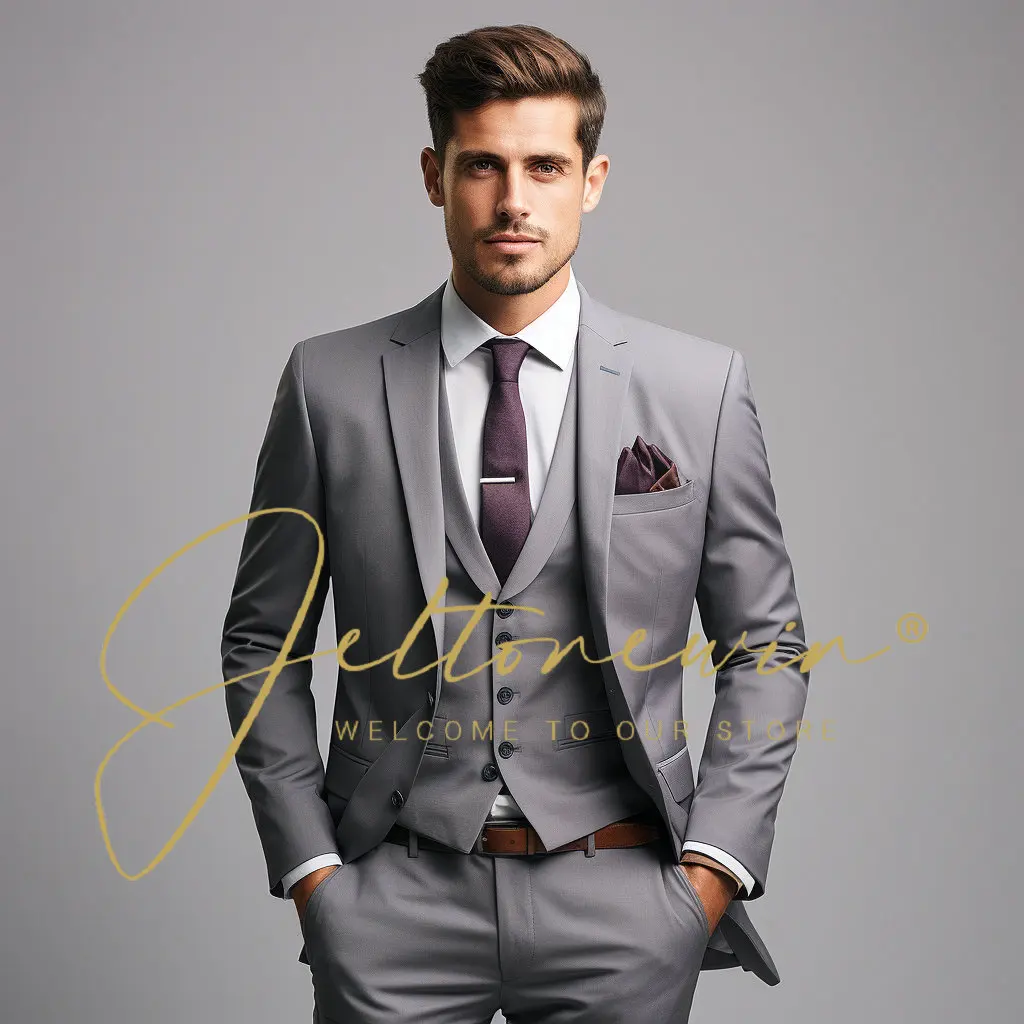 Модный новый мужской эксклюзивный деловой однотонный костюм, мужской облегающий Свадебный костюм из 3 предметов, пиджак и брюки, костюмы для мужчин, новинка 2024
Модный новый мужской эксклюзивный деловой однотонный костюм, мужской облегающий Свадебный костюм из 3 предметов, пиджак и брюки, костюмы для мужчин, новинка 2024