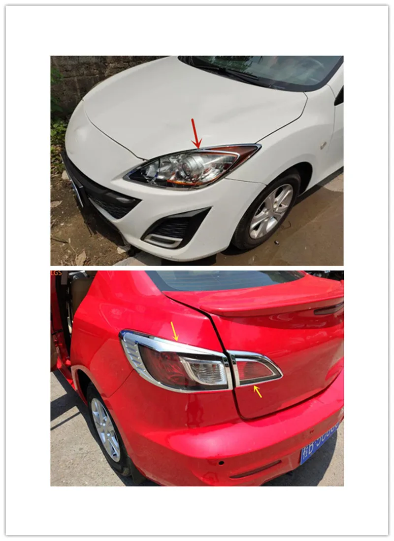 For Mazda 3 2010-2015 ABS chrome before headlight decorative frame rear tail light decorative frame car accessories
For Mazda 3 2010-2015 ABS chrome before headlight decorative frame rear tail light decorative frame car accessories