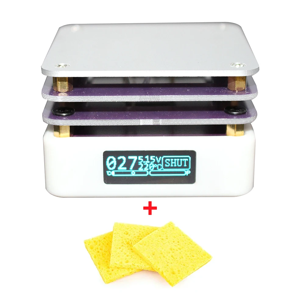 Mini Soldering Hot Plate PD 65W Powered Electric Soldering Station with Soldering Iron Stand Preheater LED Display Repair Kit
Mini Soldering Hot Plate PD 65W Powered Electric Soldering Station with Soldering Iron Stand Preheater LED Display Repair Kit