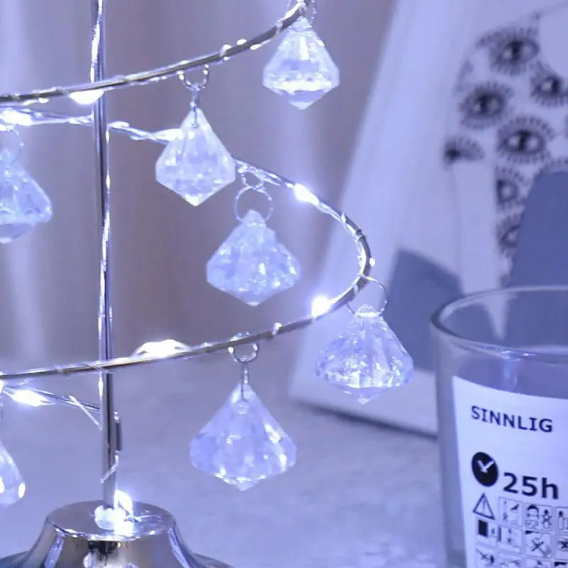 Crystal LED Night Light Christmas Tree Desk Table Lights Bedside Lamp Living Room Decor 2021 New Year Decoration String Lights
Crystal LED Night Light Christmas Tree Desk Table Lights Bedside Lamp Living Room Decor 2021 New Year Decoration String Lights