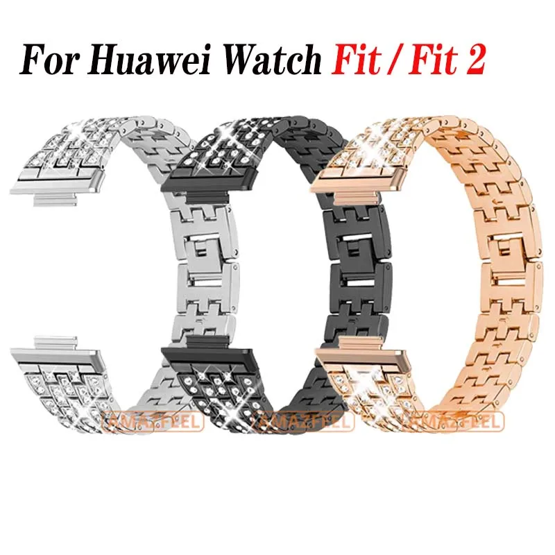 Watchband for Huawei Watch Fit 2 / Fit Strap Diamond Metal Stainless Steel Bracelet for Huawei Watch Fit 2 Smartwatch band Strap
Watchband for Huawei Watch Fit 2 / Fit Strap Diamond Metal Stainless Steel Bracelet for Huawei Watch Fit 2 Smartwatch band Strap