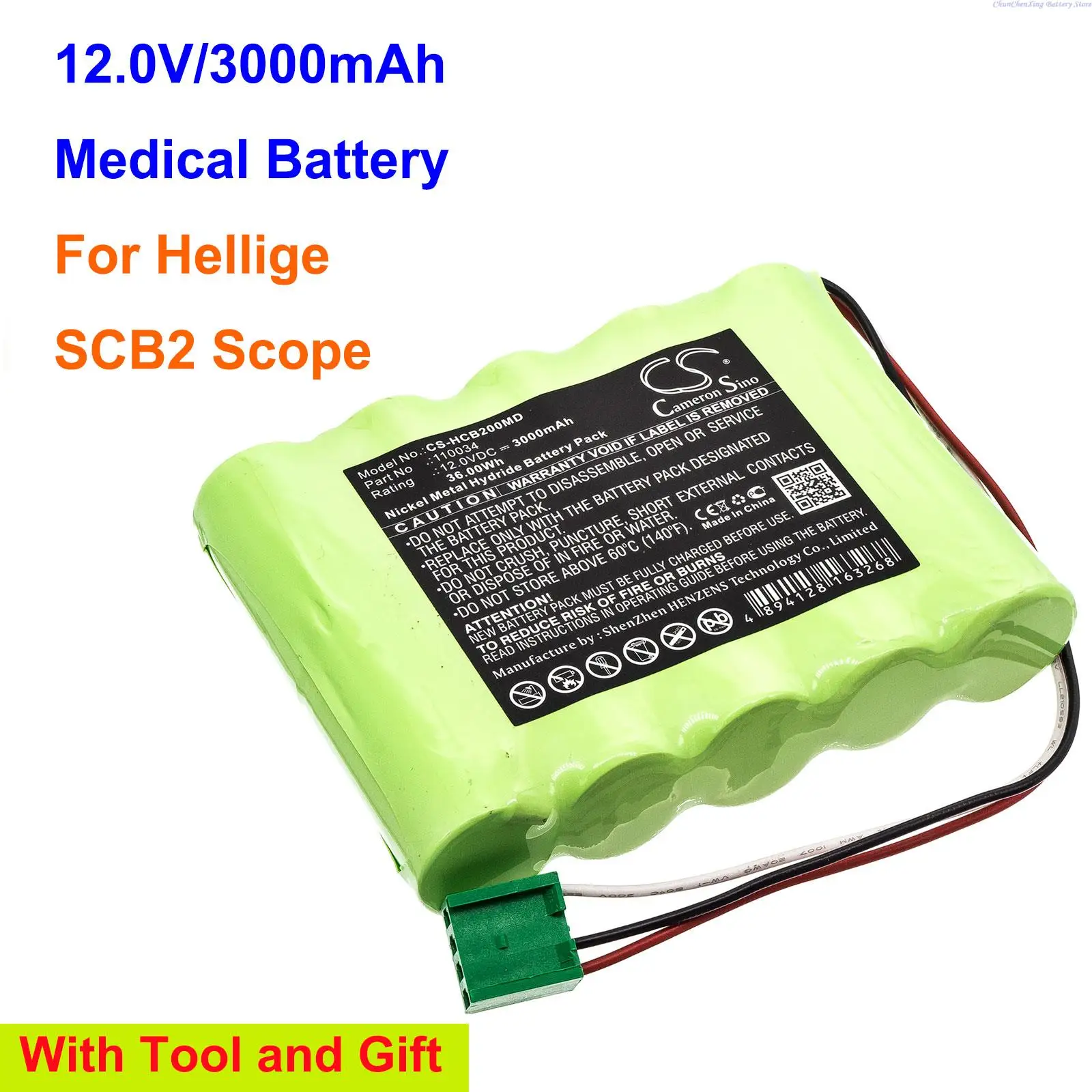 

Cameron Sino 3000mAh Medical Battery 110034 for Hellige SCB2 Scope