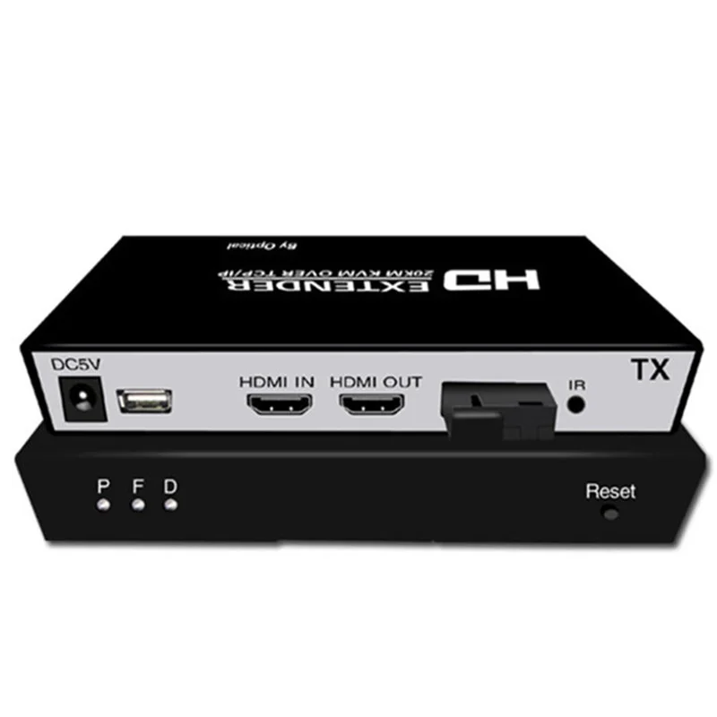20Km HDMI Fiber KVM Extender over SC Fiber Optical Cable HDMI Fiber Optical Extender Transceiver with Loop-out for PC Loptop DVR
20Km HDMI Fiber KVM Extender over SC Fiber Optical Cable HDMI Fiber Optical Extender Transceiver with Loop-out for PC Loptop DVR
