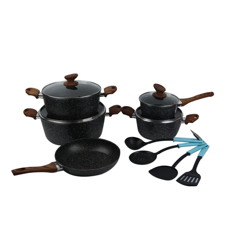 Hot Sale 13piece Set Can Be Customized Granite Coated Nonstick Cookware Set Bakelite Handle Aluminum Cookware Set
Hot Sale 13piece Set Can Be Customized Granite Coated Nonstick Cookware Set Bakelite Handle Aluminum Cookware Set