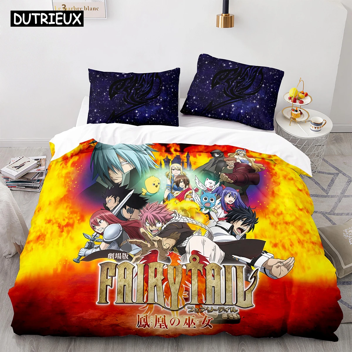 New Fairy Tail Bedding Set Japanese Anime Comforter Boys Girls Gift Bedroom Decor Single Twin Full Queen Size Home Textiles
New Fairy Tail Bedding Set Japanese Anime Comforter Boys Girls Gift Bedroom Decor Single Twin Full Queen Size Home Textiles