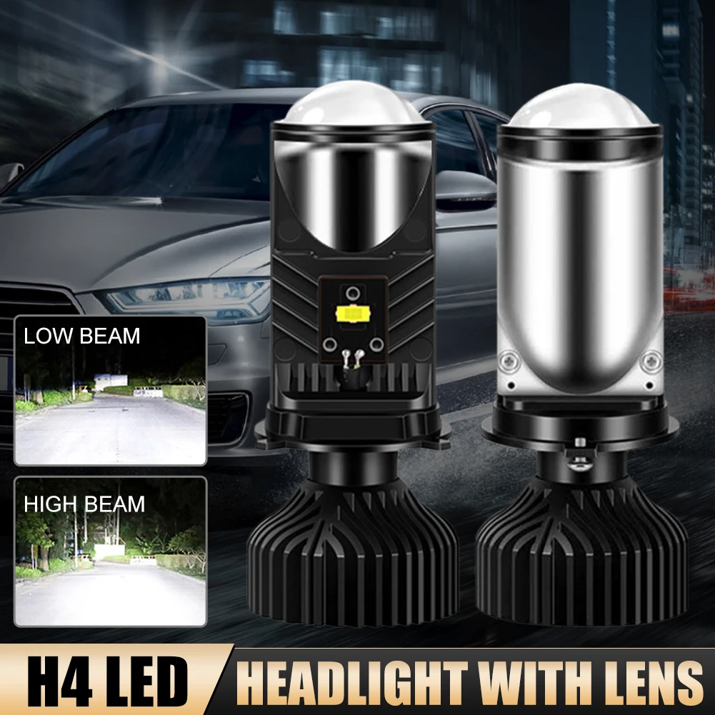 H4 Car LED Headlight Car Lamp Mini Projector Lens Automobles Bulb 6000K 130W 20000LM Conversion Kit Hi/Lo Beam 9-12V LED Lights
H4 Car LED Headlight Car Lamp Mini Projector Lens Automobles Bulb 6000K 130W 20000LM Conversion Kit Hi/Lo Beam 9-12V LED Lights