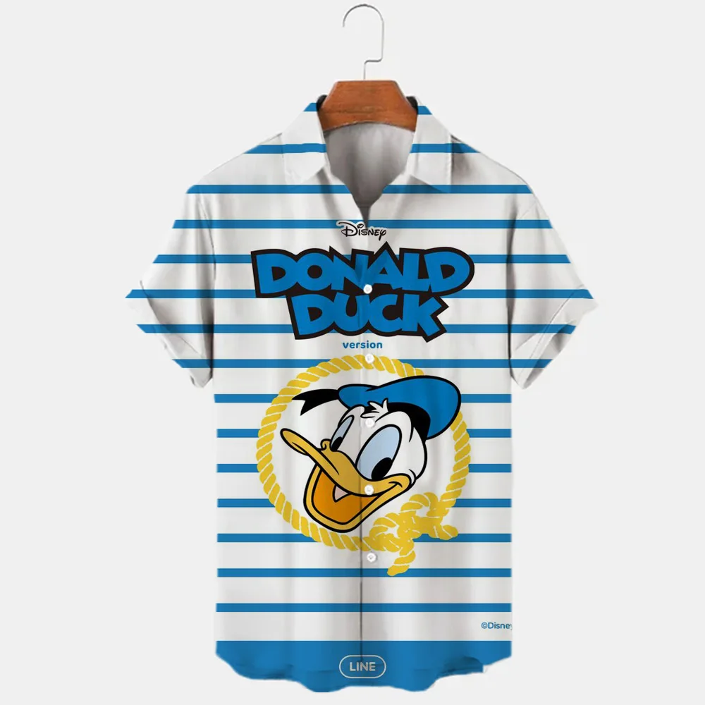 Disneyland Donald Duck Print Hawaii Aloha Shirts Men Summer New Short Sleeve Beach Shirts Men's Holiday Party Vacation Clothing
Disneyland Donald Duck Print Hawaii Aloha Shirts Men Summer New Short Sleeve Beach Shirts Men's Holiday Party Vacation Clothing