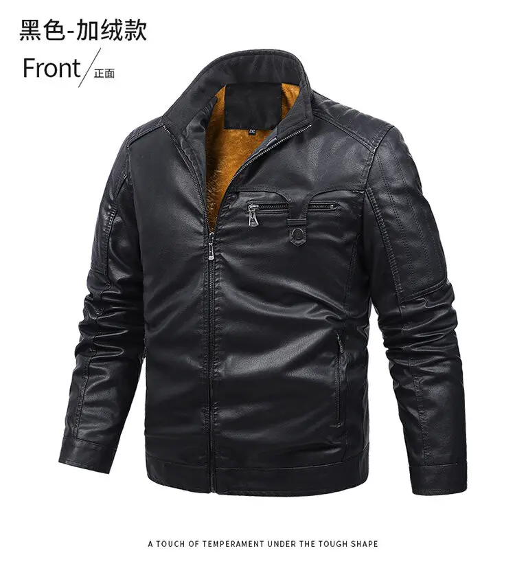 New Fleece Leather Jacket Men's Plus Velvet Men Winter Warm Motorcycle Thickened Leather Coat Man fleece Autumn PU Leather Coats 13 Mallzona Sffe4a04b68644f01a05cf341b22a712bR New Fleece Leather Jacket Men's Plus Velvet Men Winter Warm Motorcycle Thickened Leather Coat Man fleece Autumn PU Leather Coats Mallzona