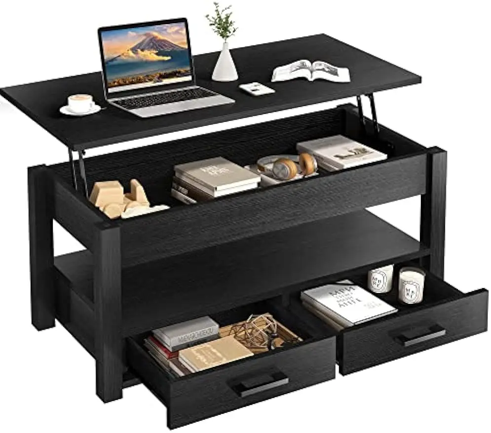 41.7'' Lift Top Coffee Table with 2 Storage Drawer Hidden Compartment Open Storage Shelf for Living Room Folding Wood End Table
41.7'' Lift Top Coffee Table with 2 Storage Drawer Hidden Compartment Open Storage Shelf for Living Room Folding Wood End Table