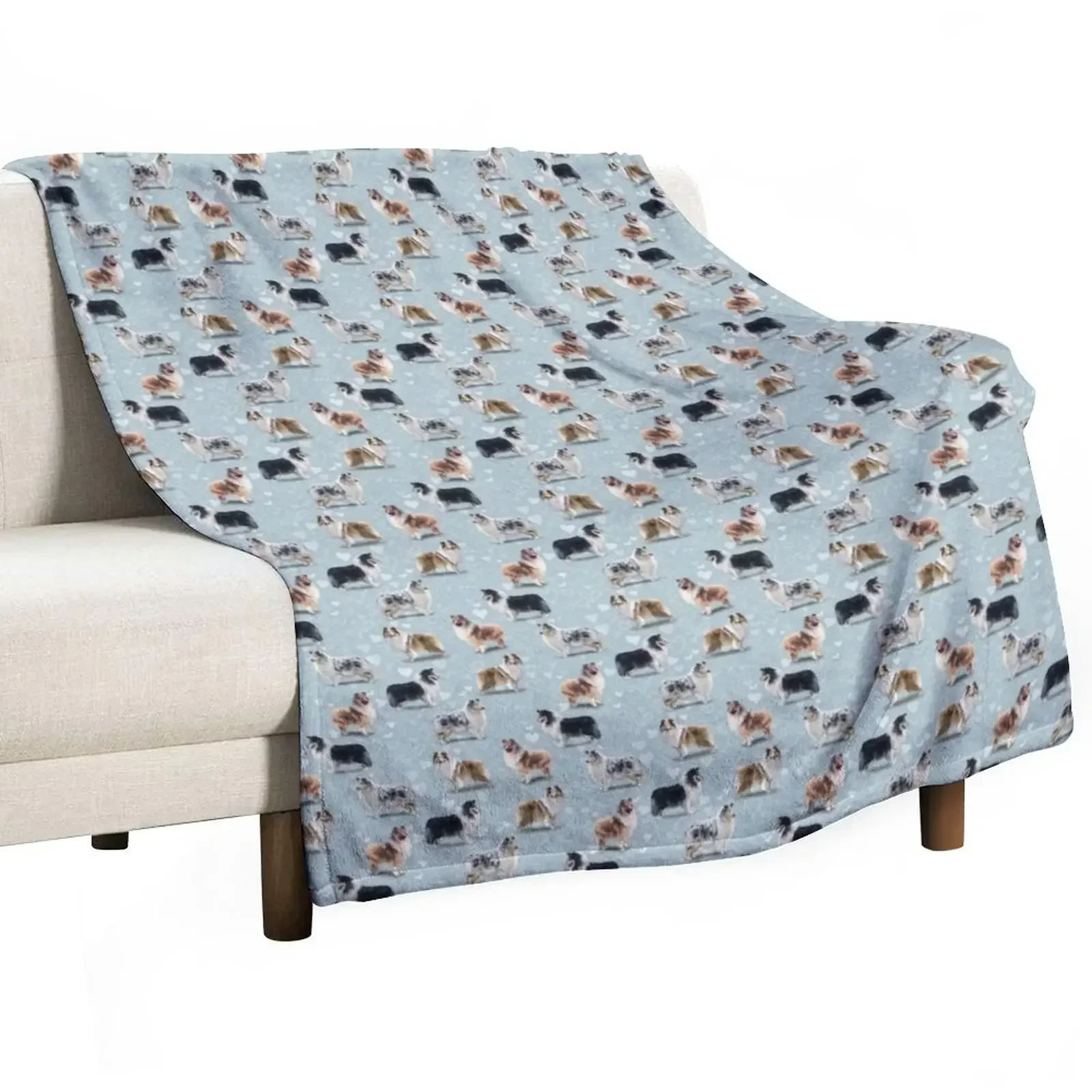 

Шероховатое одеяло «колли», Рождественское украшение, гигантский диван, милые клетчатые одеяла