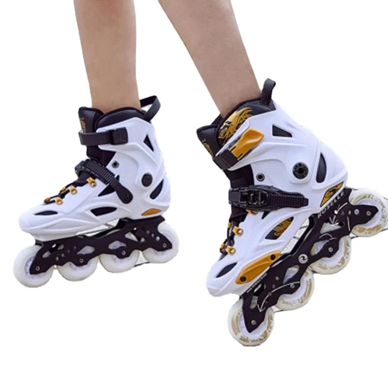 

Original ROSELLE Inline Roller Skates Slalom Skate Sliding Free SkatingAdult Kids Beginners Skating Shoes 4 Wheels Patines