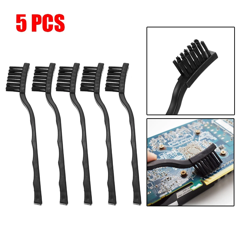 

5pcs 170mm Black Anti-Static ESD Brush Electronic Sensitive Component Repair Cleaning Brush For Remove PCB SCD Dirt Hand Tool