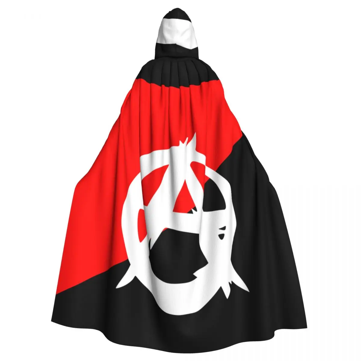 

Adult Cloak Cape Hooded Flag Of Anarchist Medieval Costume Witch Wicca Vampire Elf Purim Carnival Party