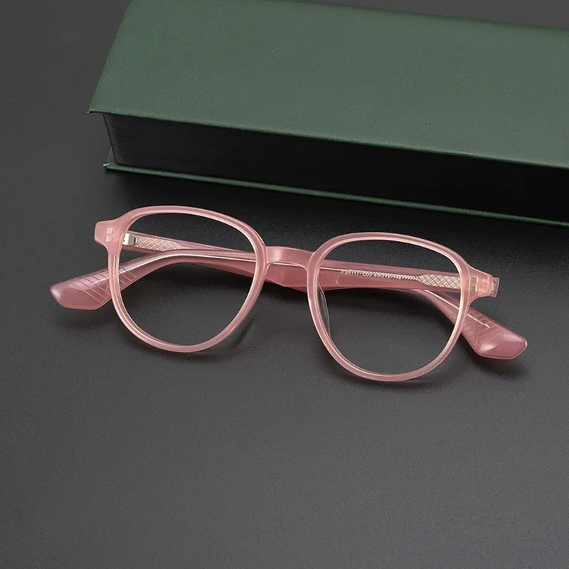 New Acetate Eyeglass frame for Women High quality Handmade Classic Oval Pink Fashion Myopia Reading Men's Prescription Glasses
New Acetate Eyeglass frame for Women High quality Handmade Classic Oval Pink Fashion Myopia Reading Men's Prescription Glasses