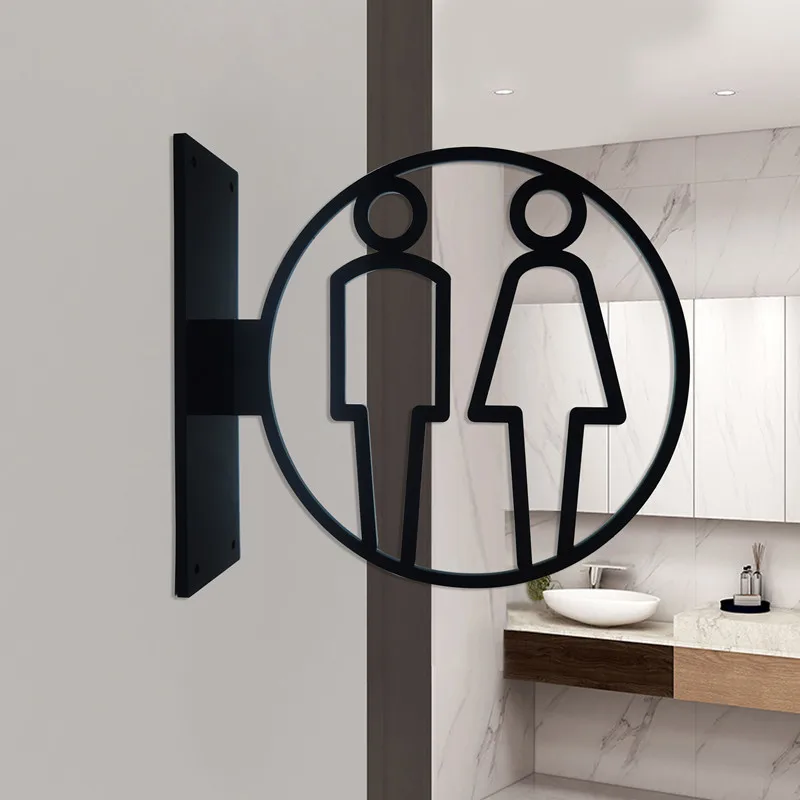 Toilets Plaque Men's and Women's Bathroom Signage Hotel WC Toilet Signage Side-mounted Restroom Reminder Public Toilet Signage
Toilets Plaque Men's and Women's Bathroom Signage Hotel WC Toilet Signage Side-mounted Restroom Reminder Public Toilet Signage
