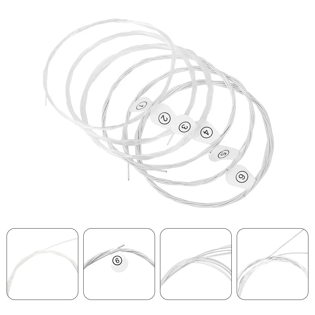 6Pcs Wood Guitar Strings Guitar Strings Guitar Replacement String Silver Plated Copper Guitar String
6Pcs Wood Guitar Strings Guitar Strings Guitar Replacement String Silver Plated Copper Guitar String