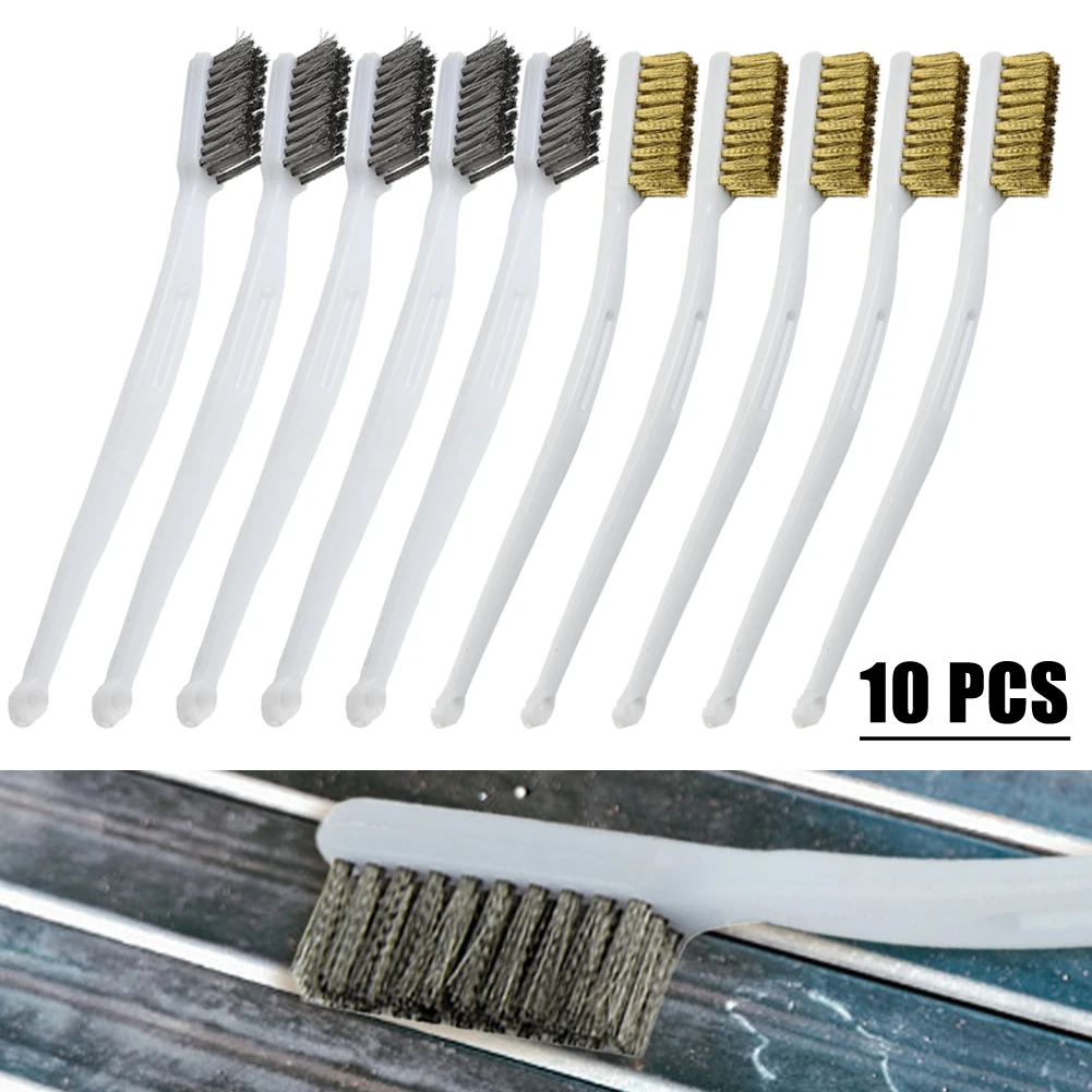 10pcs Hand Brush Brass/Stainless Steel Wire Brushes 170-180mm For Metal Rust Cleaning Rust Removal Machine Polishing Hand Tool
10pcs Hand Brush Brass/Stainless Steel Wire Brushes 170-180mm For Metal Rust Cleaning Rust Removal Machine Polishing Hand Tool