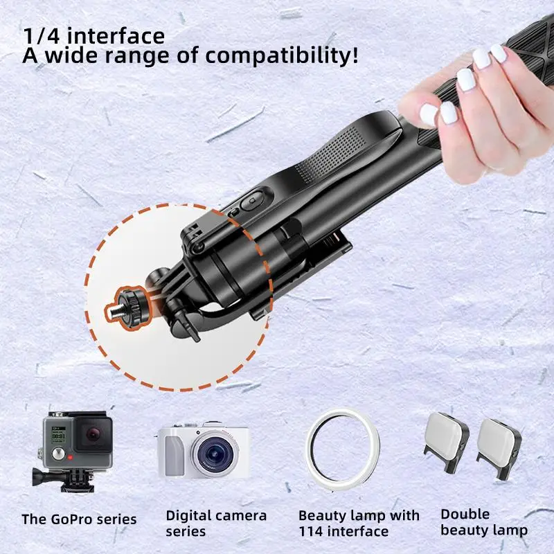 Ultimate Selfie Stick with Bluetooth, Live Broadcast, and Integrated Tripod - Capture Perfect Moments with Ease
Ultimate Selfie Stick with Bluetooth, Live Broadcast, and Integrated Tripod - Capture Perfect Moments with Ease