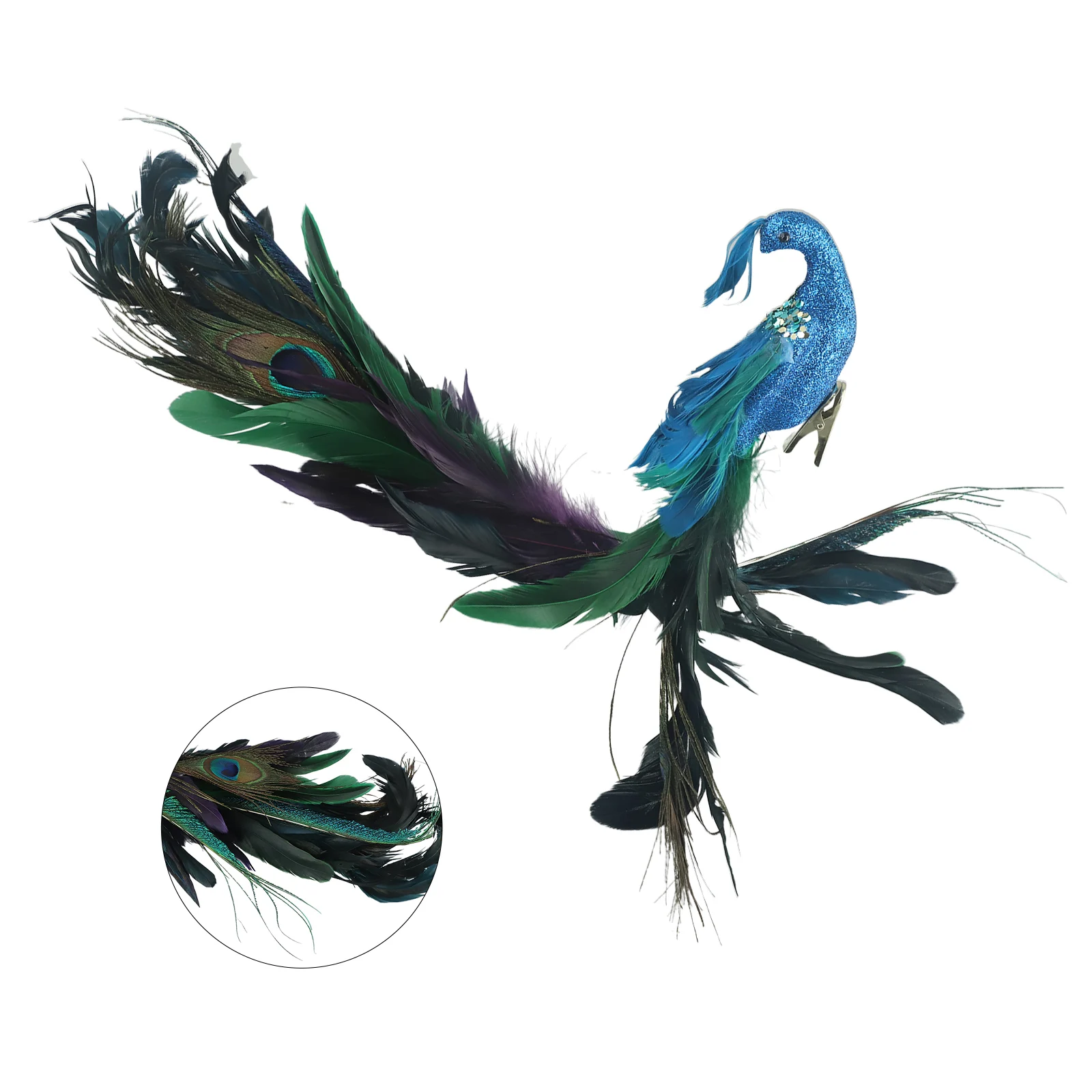 Artificial Peacock Feathered Simulation Birds 18 Christmas Tree Decorations Glittery Accents Durable Material
Artificial Peacock Feathered Simulation Birds 18 Christmas Tree Decorations Glittery Accents Durable Material