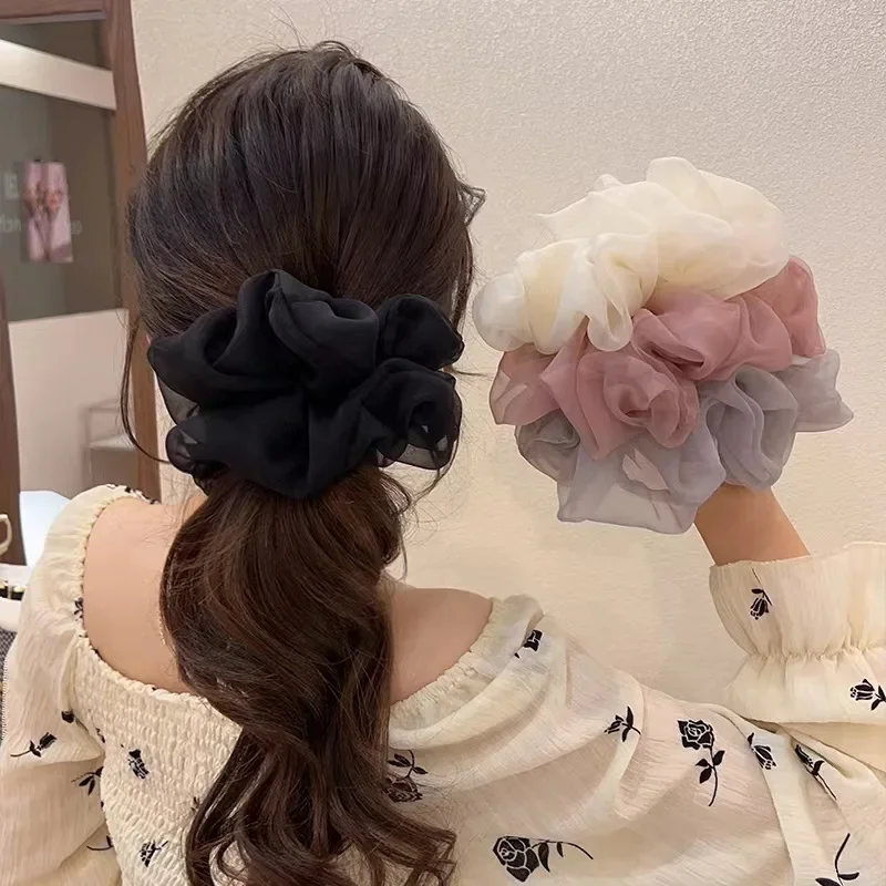 Fashion Organza Big Scrunchies for Women Summer Solid Color Ponytail Holder Elastic Hair Bands Headwear Choucou Cheveux Femme
Fashion Organza Big Scrunchies for Women Summer Solid Color Ponytail Holder Elastic Hair Bands Headwear Choucou Cheveux Femme