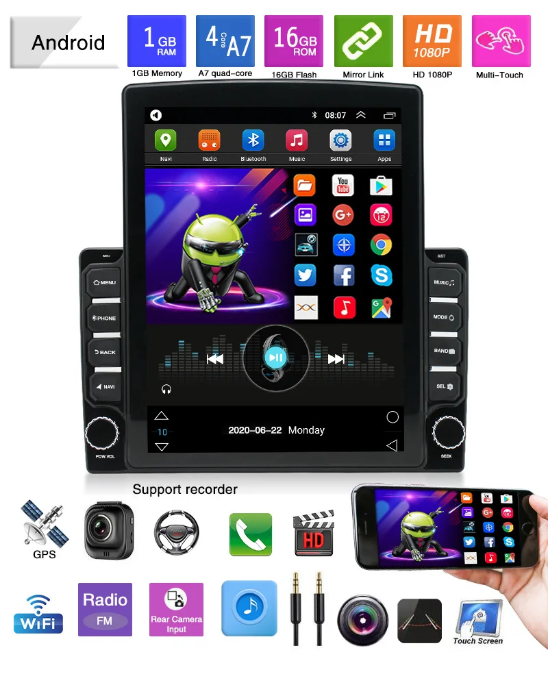 New 9.5-inch 1+16 Hot Selling 9.7-inch Vertical Screen Navigation Android MP5 Universal Car Navigation 2din Bluetooth Player
New 9.5-inch 1+16 Hot Selling 9.7-inch Vertical Screen Navigation Android MP5 Universal Car Navigation 2din Bluetooth Player