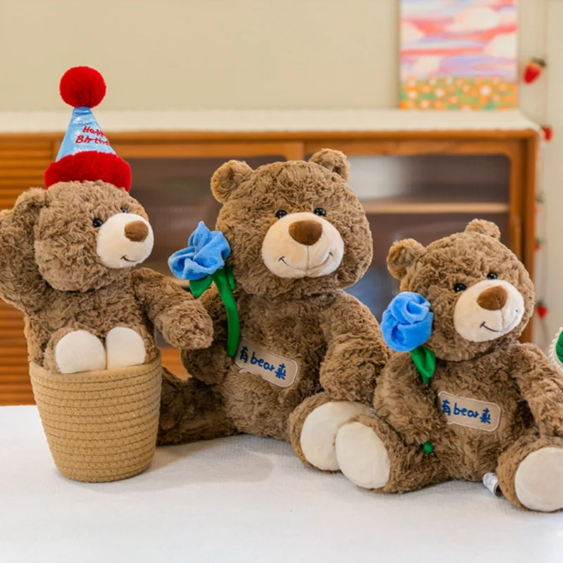 

12-дюймовая Набивная игрушка медведь с розовым медведем плюшевая подушка набивные куклы мягкий медведь плюшевая игрушка прекрасный подарок на день рождения для Девочки Мальчика