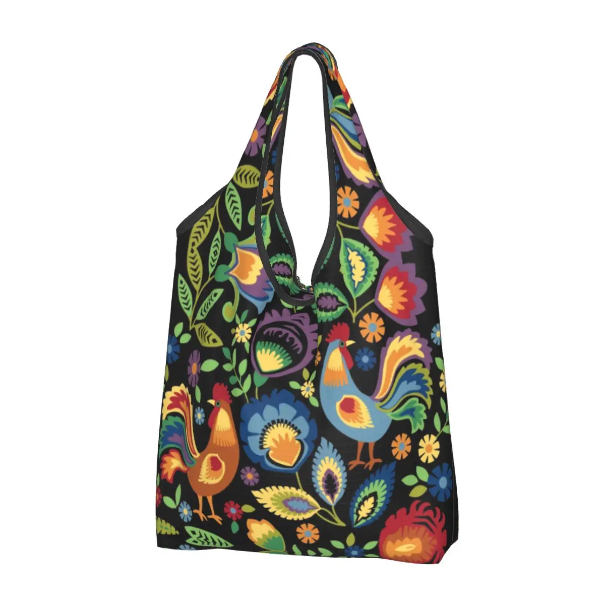 Kawaii Folk Roosters Shopping Tote Bags Portable Poland Polish Art Groceries Shopper Shoulder Bag
Kawaii Folk Roosters Shopping Tote Bags Portable Poland Polish Art Groceries Shopper Shoulder Bag
