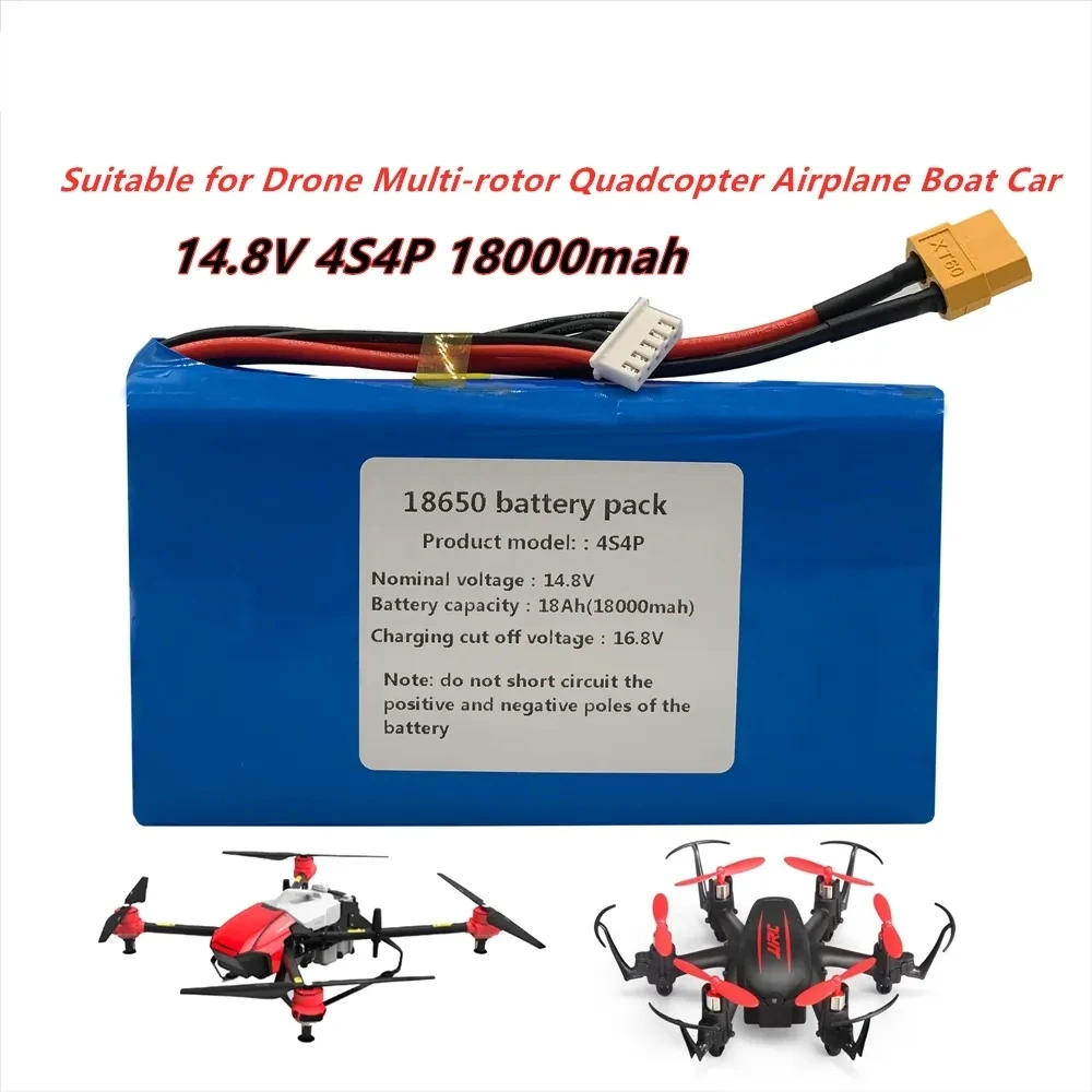 14.8V/16.8V 18Ah 4S4P Uav Oplaadbare Li-Ion Batterij 18650GA Geschikt Voor Drone Multi-Rotor Quadcopter Vliegtuig Boot Auto
14.8V/16.8V 18Ah 4S4P Uav Oplaadbare Li-Ion Batterij 18650GA Geschikt Voor Drone Multi-Rotor Quadcopter Vliegtuig Boot Auto