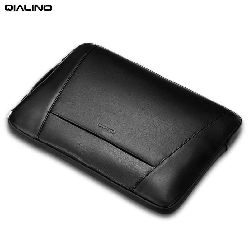 

QIALINO Genuine Leather Briefcase for Notebook 13-inch Slim Smooth Sleeve Case Carrying Laptop Bag for 15 inch MacBook Pro