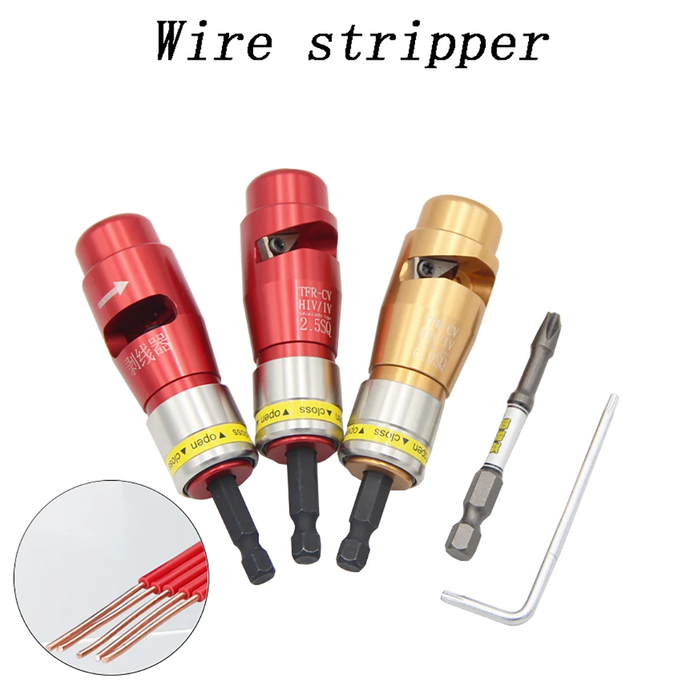 

Electric Wire Stripper Knife Hexagonal Handle Electrical Wire Peeling Machine For Power Drill Driver Wire Stripping Tool