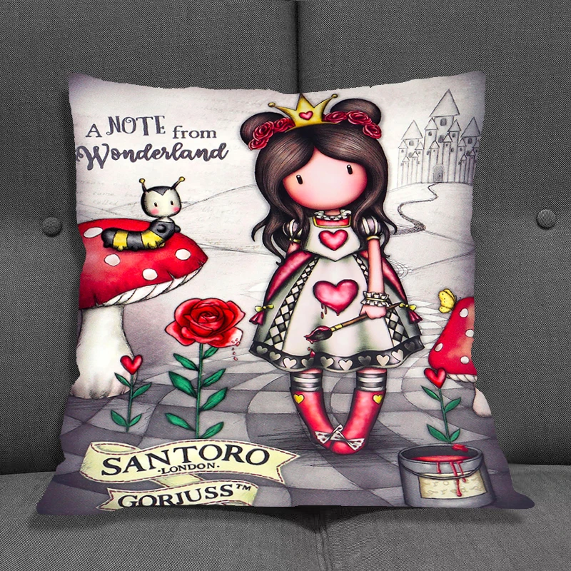 

Anime Cute Girl Santoro Gorjuss Throw Pillows Case Home Decorative Sofa Chair Cushion Cover Pillowcase 45x45cm Decor Bedroom Toy