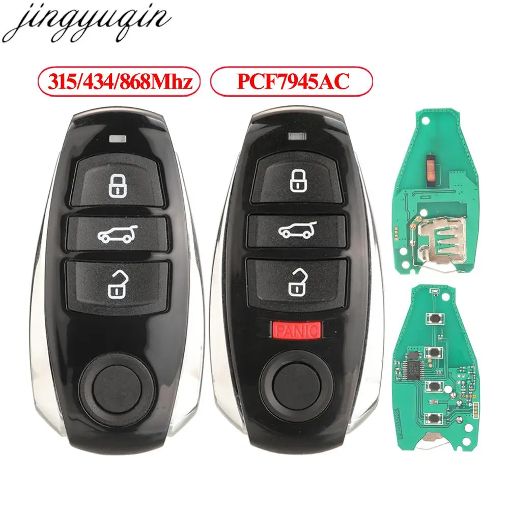 Jingyuqin полусмарт-брелок управления Автомобильный ключ 315/434 МГц PCF7945AC чип для VW Volkswagen Touareg 868-2010 Hitag CVGA 2014 BTNS
Jingyuqin полусмарт-брелок управления Автомобильный ключ 315/434 МГц PCF7945AC чип для VW Volkswagen Touareg 868-2010 Hitag CVGA 2014 BTNS