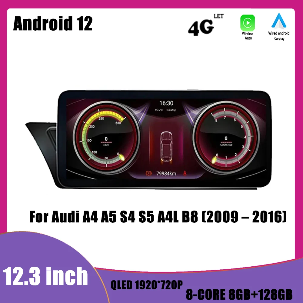 Android 12 For Audi A4 A5 S4 S5 A4L B8 (2009 – 2016) Car Radio Multimedia Player GPS DSP Carplay WIFI Navigation
Android 12 For Audi A4 A5 S4 S5 A4L B8 (2009 – 2016) Car Radio Multimedia Player GPS DSP Carplay WIFI Navigation
