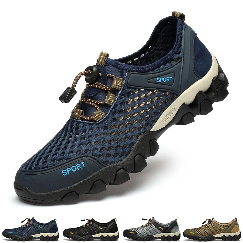 

2024 походные ботинки, мужская летняя походная обувь, мужская Высококачественная обувь для горного туризма, Мужская Уличная обувь для воды, бесплатная доставка для кемпинга