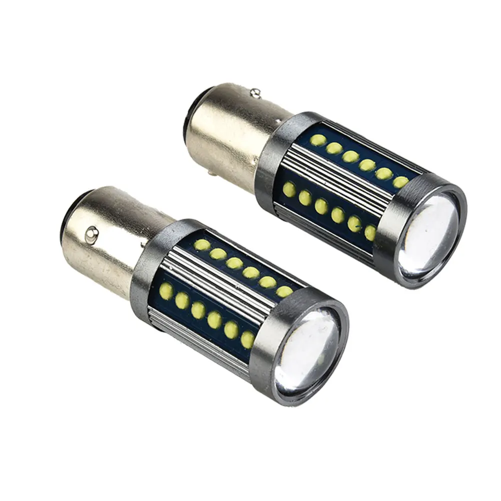 2Pcs 1157 BAY15D LED Bulbs 36 COBs CanBus Super Bright Lamps For Turn Signal Light 12V-24V 51mm*18mm*15mm Aluminum Parts
2Pcs 1157 BAY15D LED Bulbs 36 COBs CanBus Super Bright Lamps For Turn Signal Light 12V-24V 51mm*18mm*15mm Aluminum Parts