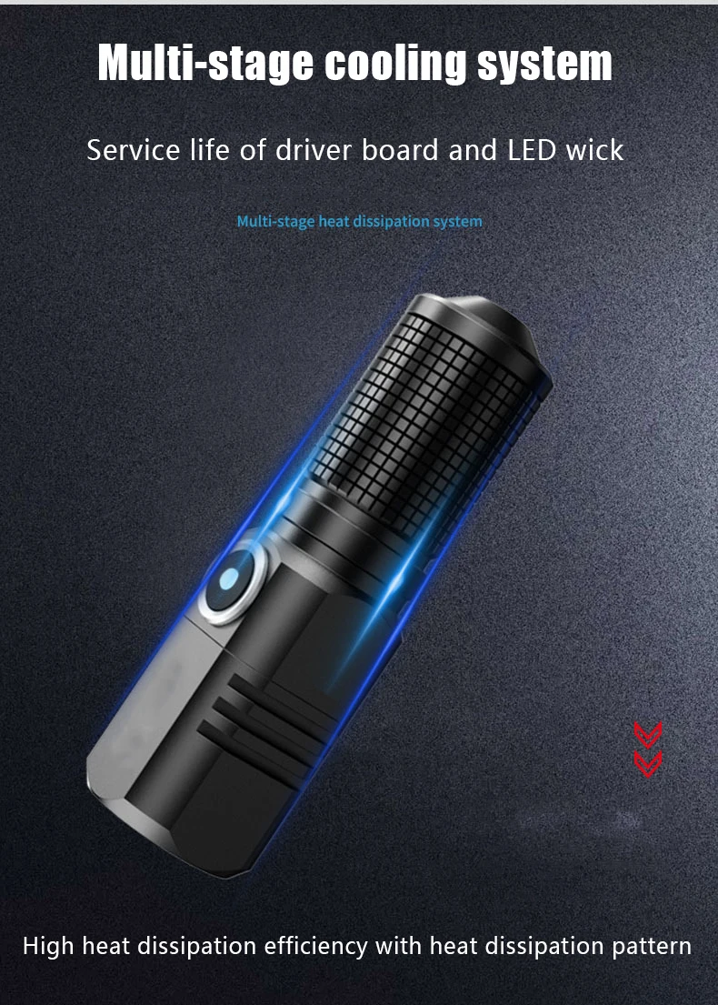 Generic Mini Portable Torch 4 CORE P50 LED USB Rechargeable Torch 3