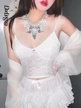 Darlingaga Kawaii Fashion Style Lolita White Lace Top Women Camisole Sweet Y2K V Neck Sexy Summer Crop Top Corset Bralette Short
Darlingaga Kawaii Fashion Style Lolita White Lace Top Women Camisole Sweet Y2K V Neck Sexy Summer Crop Top Corset Bralette Short