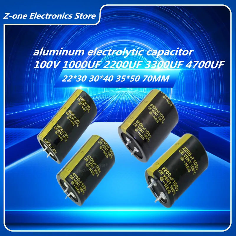 2pcs Audio Electrolytic Capacitor 100V 1000UF 2200UF 3300UF 4700 6800UF For Audio Hifi Amplifier High Frequency Low ESR Speaker
2pcs Audio Electrolytic Capacitor 100V 1000UF 2200UF 3300UF 4700 6800UF For Audio Hifi Amplifier High Frequency Low ESR Speaker