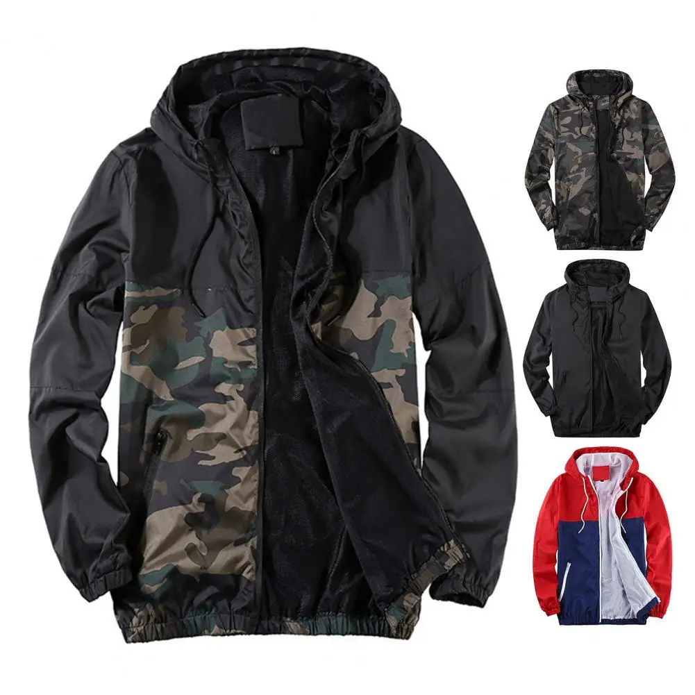 Men Autumn Coat Mesh Breathable Hooded Drawstring Long Sleeve Plus Size Camouflage Print Smooth Mid Length Pockets Men Jacket
Men Autumn Coat Mesh Breathable Hooded Drawstring Long Sleeve Plus Size Camouflage Print Smooth Mid Length Pockets Men Jacket
