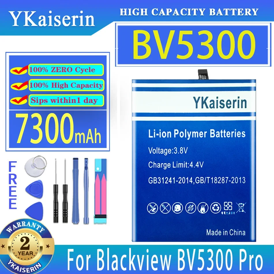YKaiserin 7300mAh Replacement Battery BV5300 (Li765974HT) For Blackview BV5300 Pro BV5300Pro Mobile Phone Batteries
YKaiserin 7300mAh Replacement Battery BV5300 (Li765974HT) For Blackview BV5300 Pro BV5300Pro Mobile Phone Batteries
