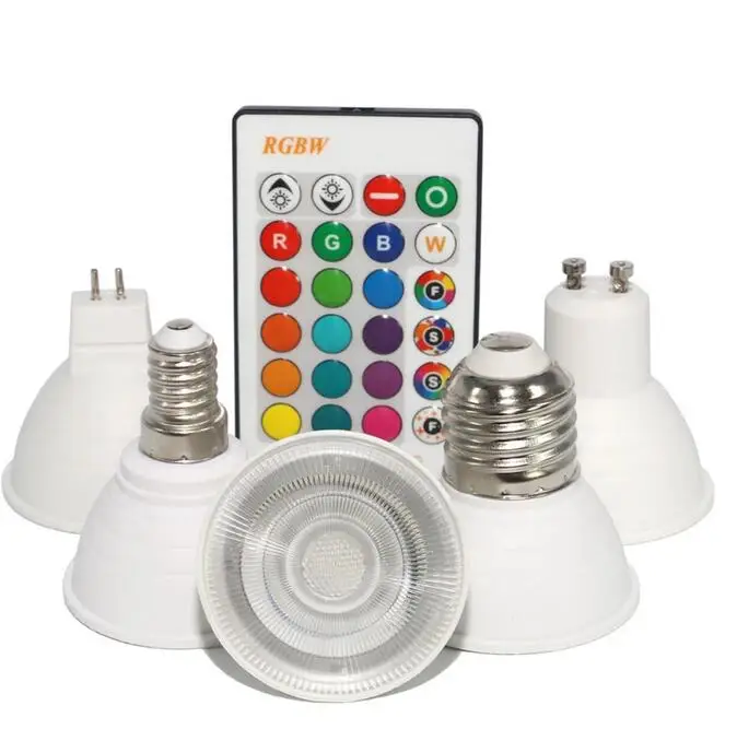 RGB Light Bulb E27 LED Smart Lamp 220V Colorful Bulbs E14 Color Light MR16 Spotlight GU10 Atmosphere Lampara For Home Decorative
RGB Light Bulb E27 LED Smart Lamp 220V Colorful Bulbs E14 Color Light MR16 Spotlight GU10 Atmosphere Lampara For Home Decorative
