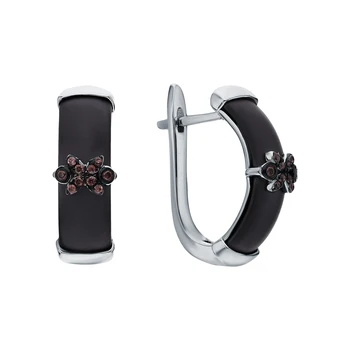 Silver earrings with ceramics and cubic zirconium sunlight
Silver earrings with ceramics and cubic zirconium sunlight