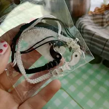 1 par pulsera Retro chino Tai Chi chismes desterrar mala suerte mano cuerda tejida BFF mejor amigo joyería de amistad