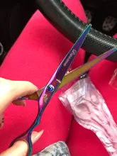 Tijeras profesionales de peluquería, juego de belleza de Color negro puro, cizallas planas finas, 6,0 pulgadas, 4cr