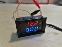 Voltímetro de alta calidad, amperímetro azul + rojo LED Amp doble Digital, medidor de voltímetro DC 100V 10A