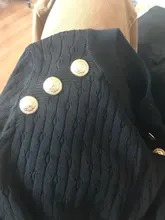 Suéter de manga corta con cuello redondo para mujer, camisas de alta calidad con botones decorados, Tops cortos elásticos, suéteres