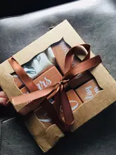 Juego de 6 uds./1Set de tarjetas de nacimiento para bebé, Milestone, bloque de haya cuadrado grabado, meses de nacimiento para recién nacidos, Mitos de cumpleaños, accesorios de fotografía