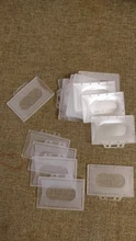Protector de plástico duro transparente para tarjetas de identificación, funda cerrada para tarjetas de paso, material escolar para oficina, 5 uds.