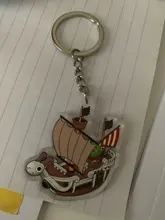 LLavero de una pieza con colgante acrílico de doble cara, accesorios de Anime, llavero de dibujos animados, 2019